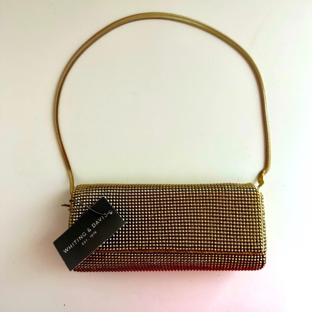 Pyramid Mesh Clutch by Whiting & Davis